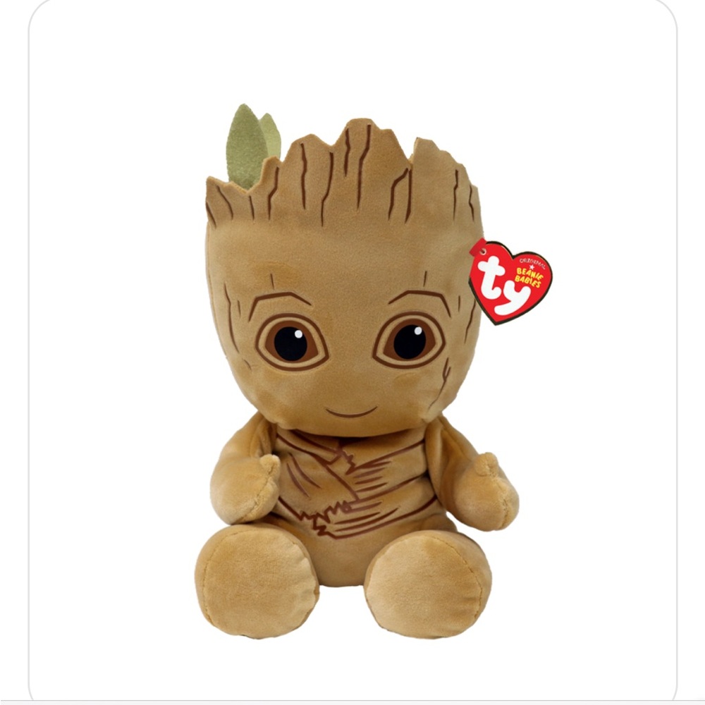 Groot Marvel Ty Beanie Babies l Brown Stuffed Animal Plush - Picture 10 of 10